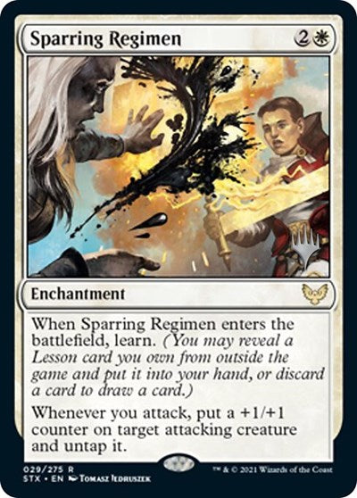 Sparring Regimen (Promo Pack) [Strixhaven: School of Mages Promos] - Destination Retro