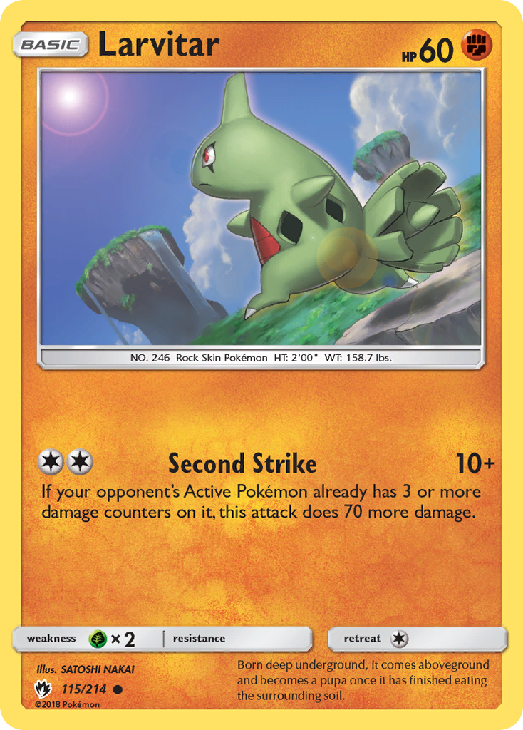 Larvitar (115/214) [Sun & Moon: Lost Thunder] - Destination Retro