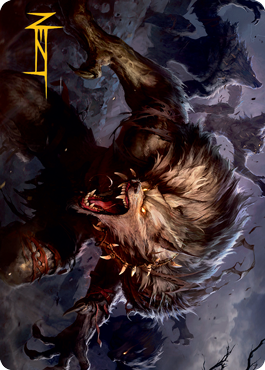 Village Reavers Art Card (Gold-Stamped Signature) [Innistrad: Midnight Hunt Art Series] - Destination Retro
