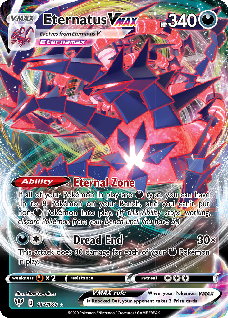 Eternatus VMAX (117/189) [Sword & Shield: Darkness Ablaze] - Destination Retro