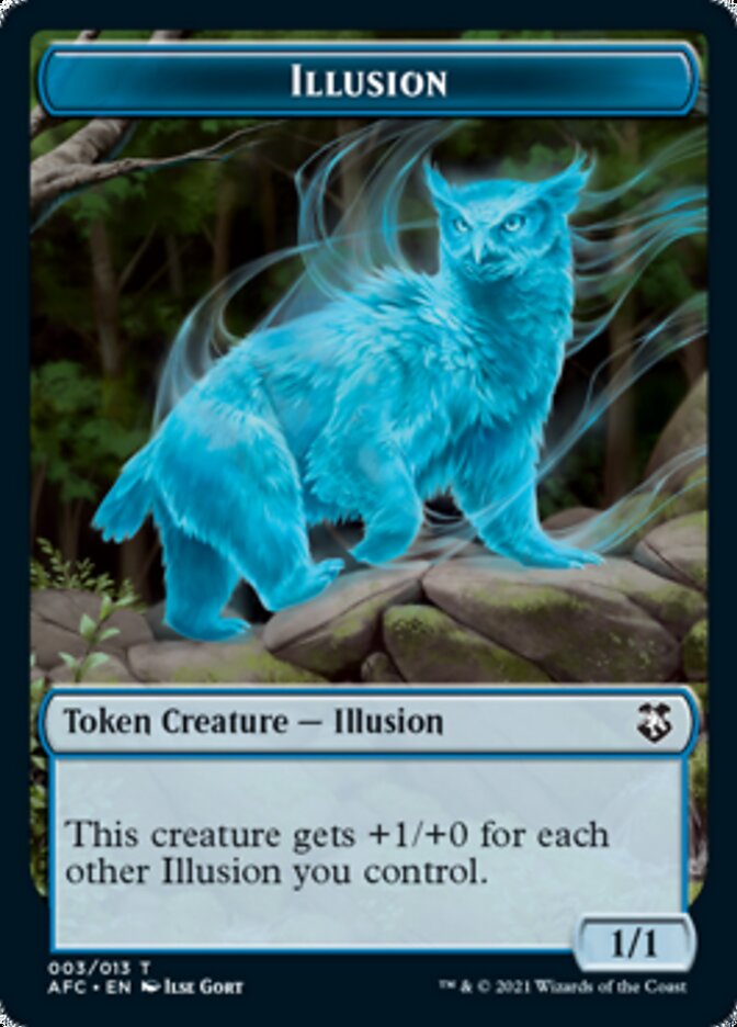 Illusion // Skeleton Double-sided Token [Dungeons & Dragons: Adventures in the Forgotten Realms Commander Tokens] - Destination Retro
