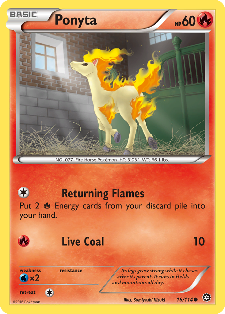 Ponyta (16/114) [XY: Steam Siege] - Destination Retro