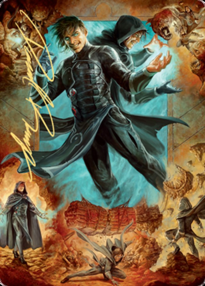 Jace, Mirror Mage 2 Art Card (Gold-Stamped Signature) [Zendikar Rising Art Series] - Destination Retro