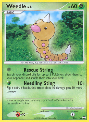 Weedle (86/111) [Rising Rivals] - Destination Retro
