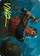 Gimli, Counter of Kills Art Card (10/81) (Gold-Stamped Signature) [The Lord of the Rings: Tales of Middle-earth Art Series] - Destination Retro