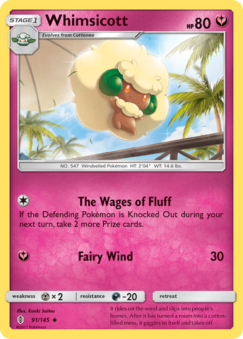 Whimsicott (91/145) [Sun & Moon: Guardians Rising] - Destination Retro
