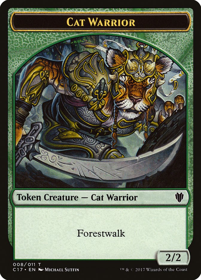 Cat Warrior Token [Commander 2017 Tokens] - Destination Retro
