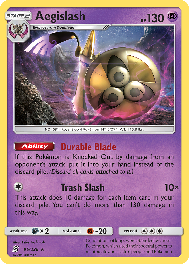 Aegislash (95/236) [Sun & Moon: Unified Minds] - Destination Retro