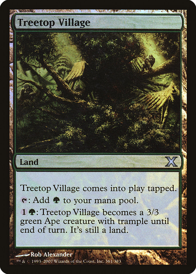 Treetop Village (Premium Foil) [Tenth Edition] - Destination Retro