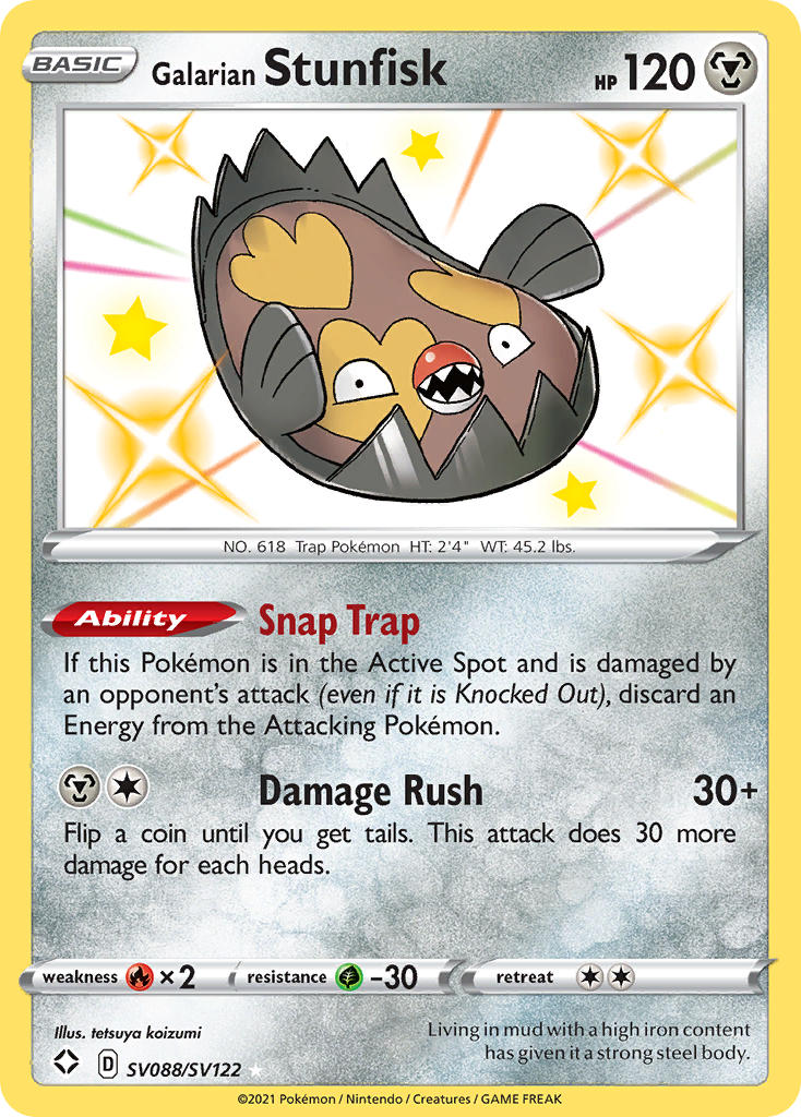 Galarian Stunfisk (SV088/SV122) [Sword & Shield: Shining Fates] - Destination Retro