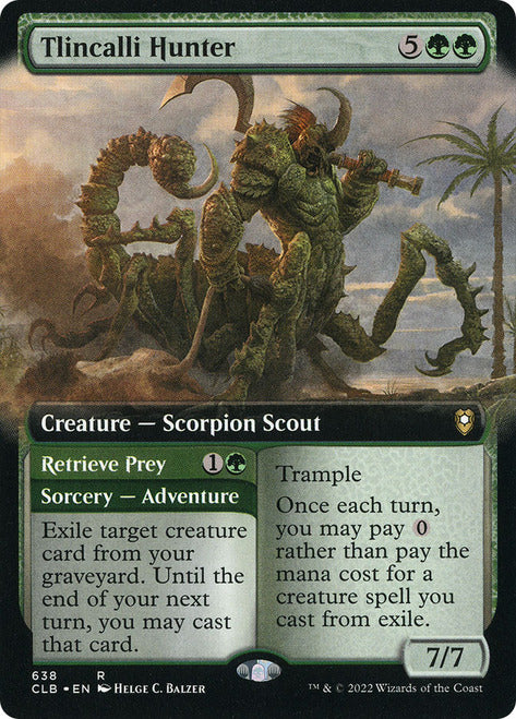 Tlincalli Hunter // Retrieve Prey (Extended Art) [Commander Legends: Battle for Baldur's Gate] - Destination Retro