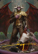 Ob Nixilis, the Adversary 1 Art Card (Gold-Stamped Signature) [Streets of New Capenna Art Series] - Destination Retro