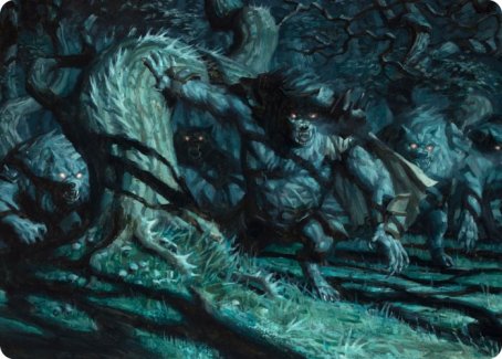 Unnatural Moonrise Art Card [Innistrad: Midnight Hunt Art Series] - Destination Retro