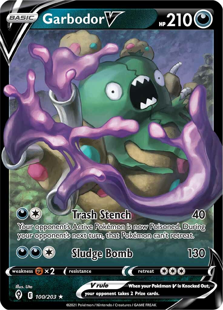 Garbodor V (100/203) [Sword & Shield: Evolving Skies] - Destination Retro