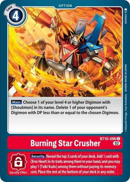 Burning Star Crusher [BT10-096] [Revision Pack Cards] - Destination Retro