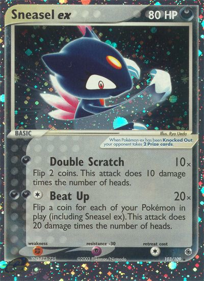 Sneasel ex (103/109) [EX: Ruby & Sapphire] - Destination Retro