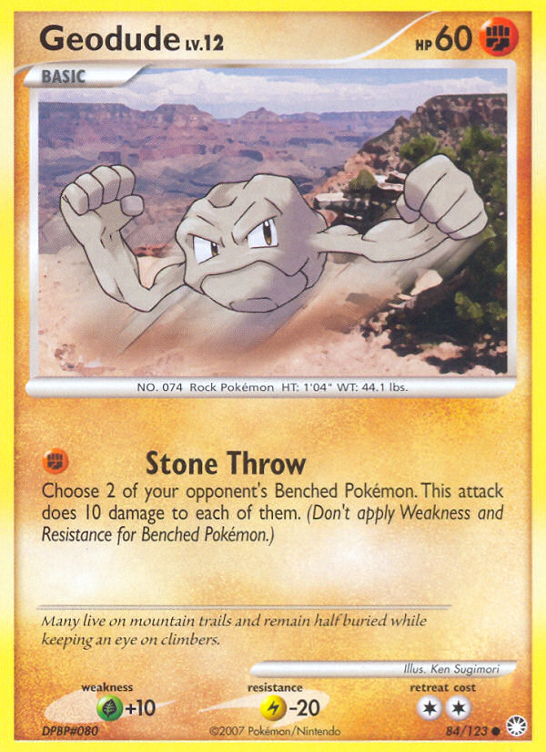 Geodude (84/123) [Diamond & Pearl: Mysterious Treasures] - Destination Retro