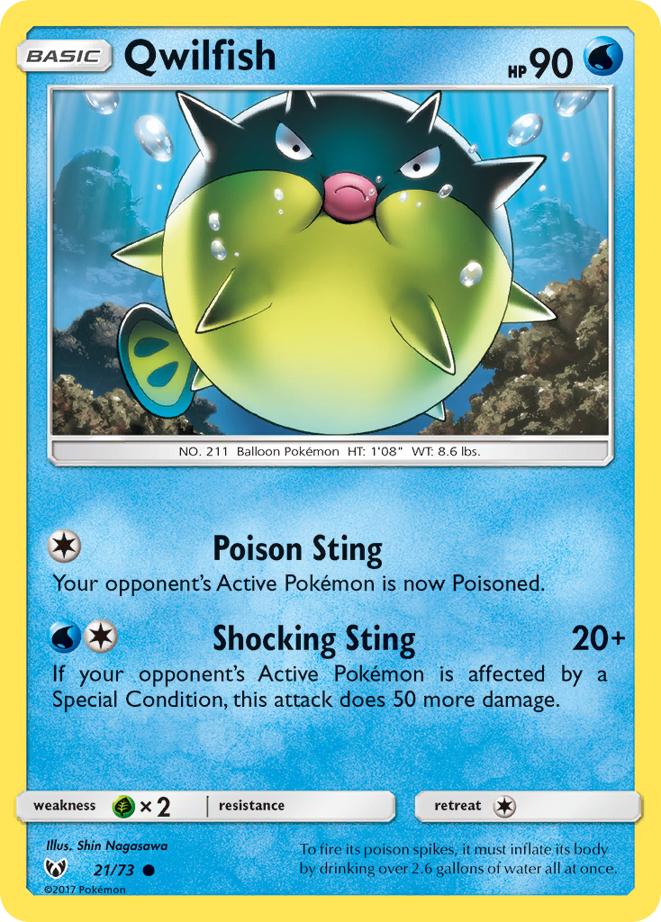 Qwilfish (21/73) [Sun & Moon: Shining Legends] - Destination Retro