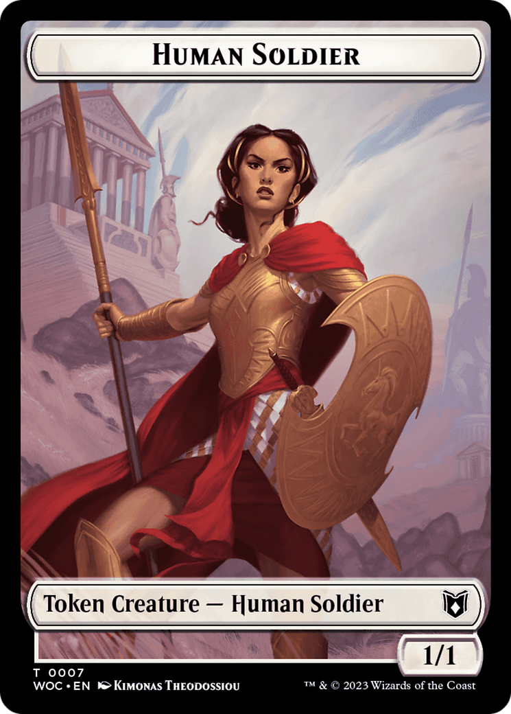 Pirate // Human Soldier Double-Sided Token [Wilds of Eldraine Commander Tokens] - Destination Retro