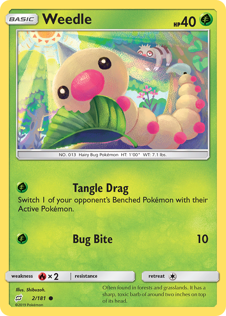 Weedle (2/181) [Sun & Moon: Team Up] - Destination Retro