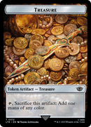 Human // Treasure Double-Sided Token [The Lord of the Rings: Tales of Middle-Earth Commander Tokens] - Destination Retro