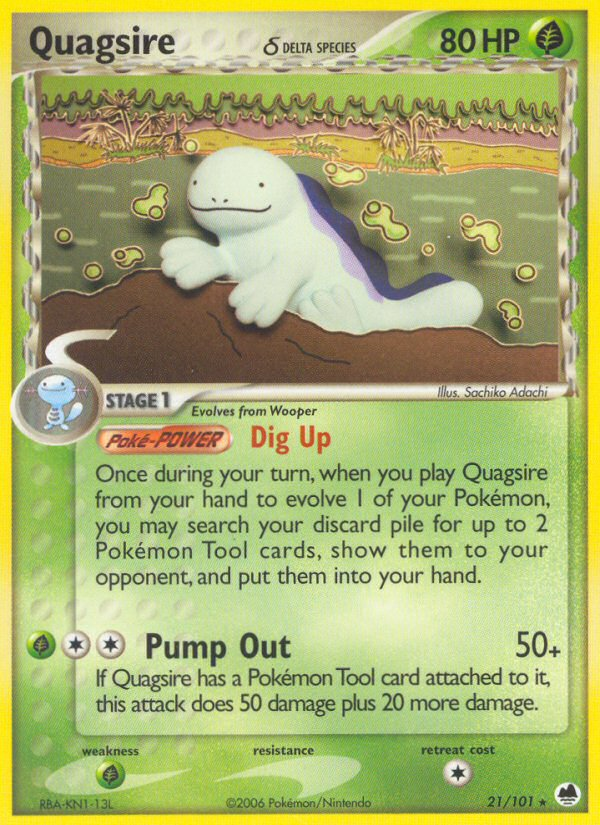 Quagsire (21/101) (Delta Species) [EX: Dragon Frontiers] - Destination Retro