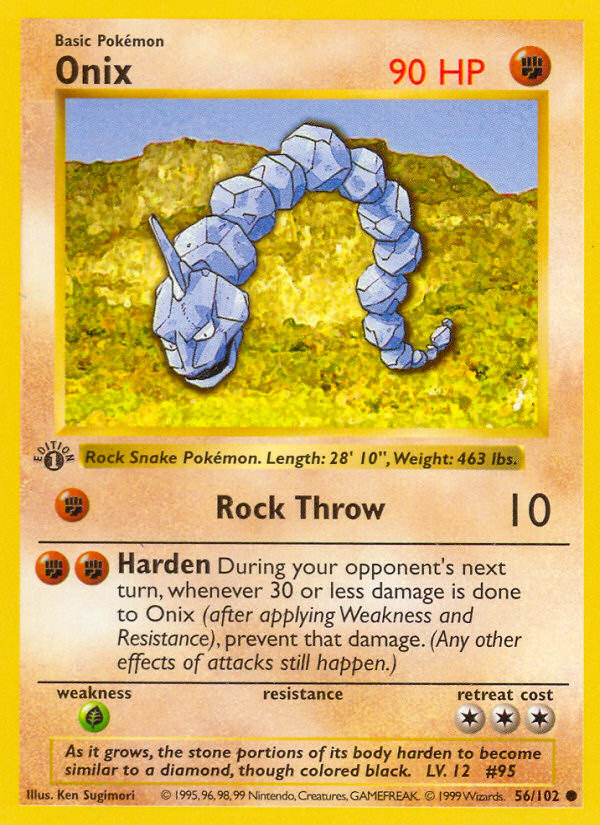 Onix (56/102) [Base Set 1st Edition] - Destination Retro