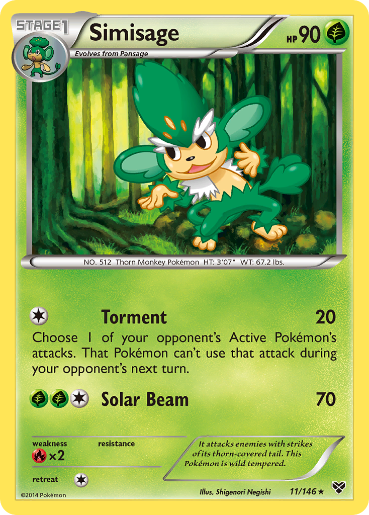 Simisage (11/146) [XY: Base Set] - Destination Retro