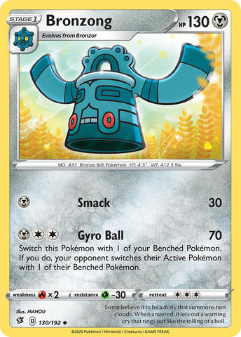 Bronzong (130/192) [Sword & Shield: Rebel Clash] - Destination Retro