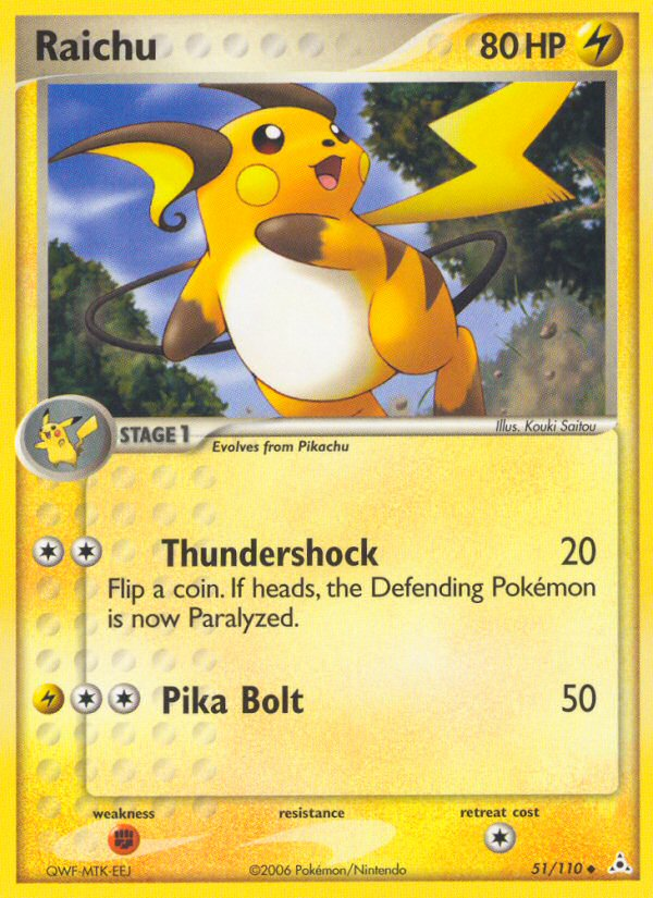 Raichu (51/110) [EX: Holon Phantoms] - Destination Retro
