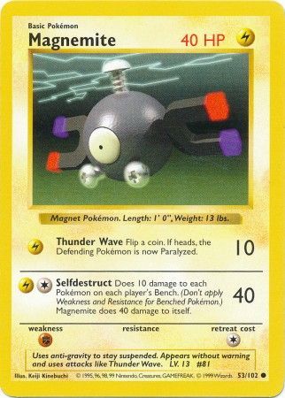 Magnemite (53/102) [Base Set Shadowless Unlimited] - Destination Retro