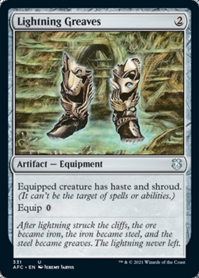 Lightning Greaves [Dungeons & Dragons: Adventures in the Forgotten Realms Commander] - Destination Retro