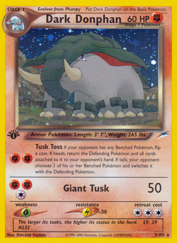Dark Donphan (3/105) [Neo Destiny 1st Edition] - Destination Retro