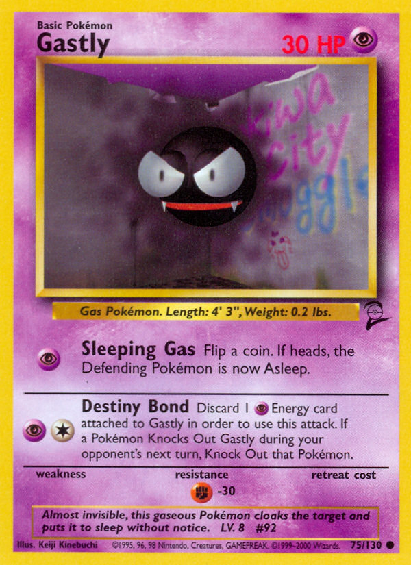 Gastly (75/130) [Base Set 2] - Destination Retro