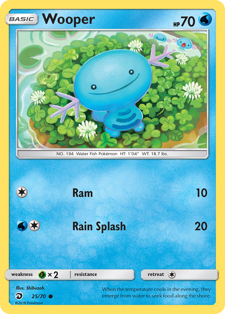 Wooper (25/70) [Sun & Moon: Dragon Majesty] - Destination Retro