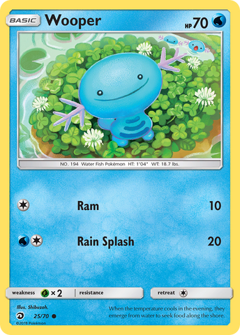 Wooper (25/70) [Sun & Moon: Dragon Majesty] - Destination Retro