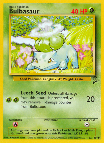 Bulbasaur (67/130) [Base Set 2] - Destination Retro