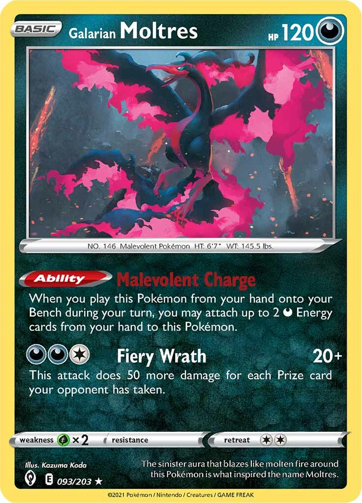 Galarian Moltres (093/203) [Sword & Shield: Evolving Skies] - Destination Retro