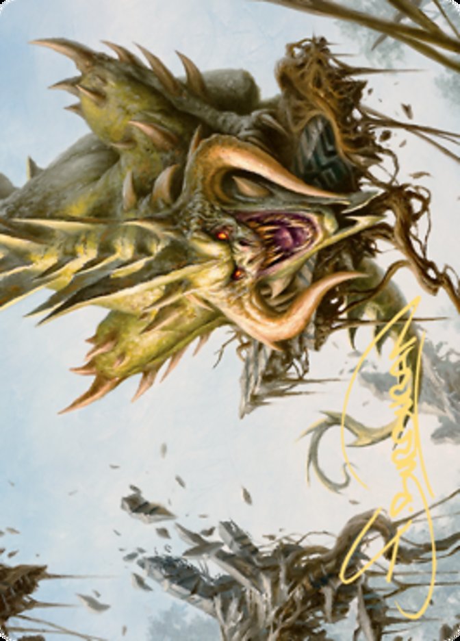 Canopy Baloth Art Card (Gold-Stamped Signature) [Zendikar Rising Art Series] - Destination Retro