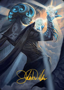 Queza, Augur of Agonies Art Card (Gold-Stamped Signature) [Streets of New Capenna Art Series] - Destination Retro