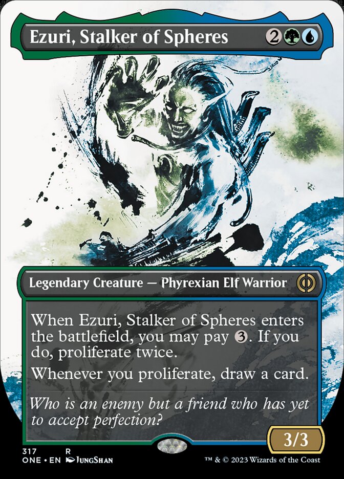 Ezuri, Stalker of Spheres (Borderless Ichor) [Phyrexia: All Will Be One] - Destination Retro