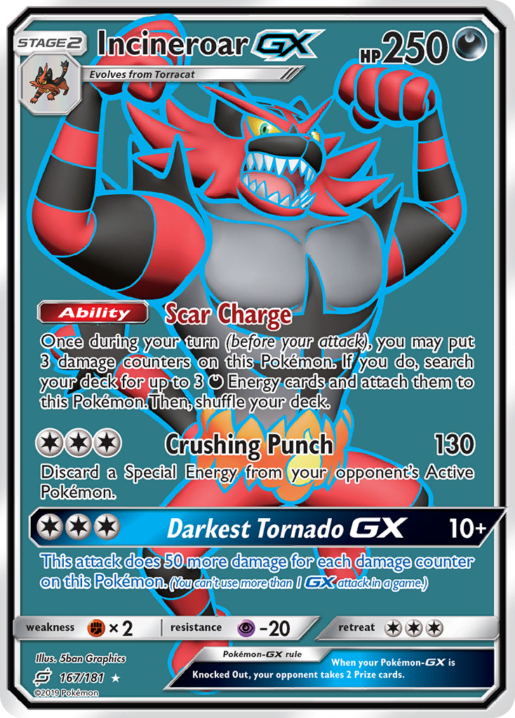 Incineroar GX (167/181) [Sun & Moon: Team Up] - Destination Retro