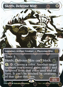 Skrelv, Defector Mite (Borderless Ichor Step-and-Compleat Foil) [Phyrexia: All Will Be One] - Destination Retro
