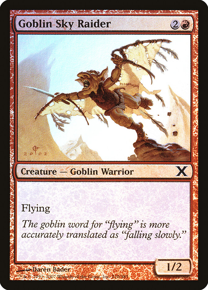 Goblin Sky Raider (Premium Foil) [Tenth Edition] - Destination Retro