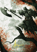 Garruk's Uprising Art Card (Gold-Stamped Signature) [Wilds of Eldraine Art Series] - Destination Retro