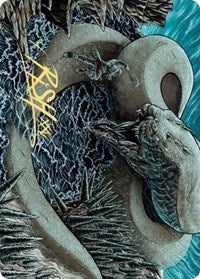 Koma, Cosmos Serpent 2 Art Card (Gold-Stamped Signature) [Kaldheim: Art Series] - Destination Retro