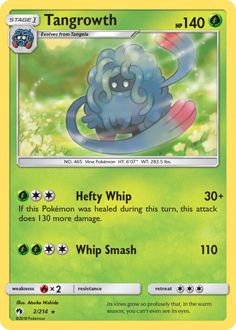 Tangrowth (2/214) [Sun & Moon: Lost Thunder] - Destination Retro