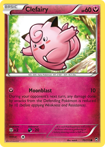 Clefairy (70/111) [XY: Furious Fists] - Destination Retro