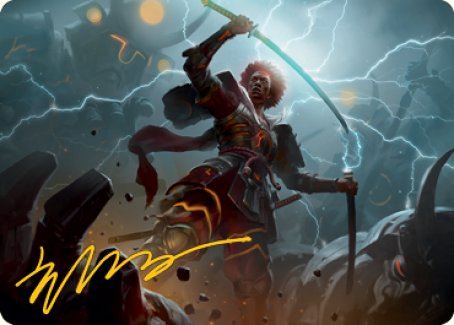 Raiyuu, Storm's Edge Art Card (Gold-Stamped Signature) [Kamigawa: Neon Dynasty Art Series] - Destination Retro