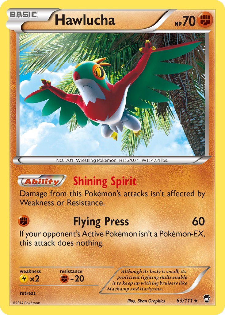 Hawlucha (63/111) (Cosmos Holo) (Blister Exclusive) [XY: Furious Fists] - Destination Retro